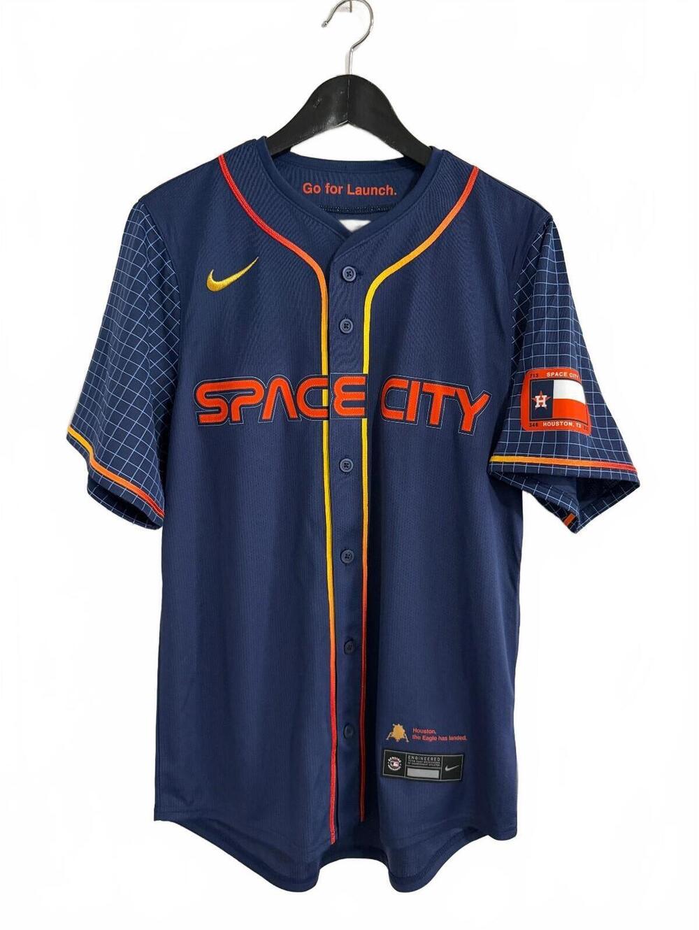 NWOT Houston Astros Space City Nike Baseball Jersey Sz Small
